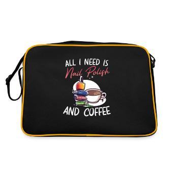 Nail Tech Nail Technician Manicurist Nails Artist - Retro Tasche - Schwarz/Gold - Hinten