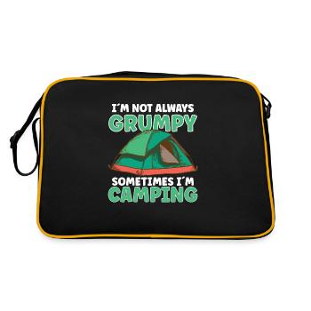 Scout Camping Outdoor Campfire Hiking Backpacking - Retro Tasche - Schwarz/Gold - Hinten