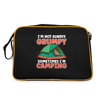 Scout Camping Outdoor Campfire Hiking Backpacking - Retro Tasche - Schwarz/Gold - Hinten