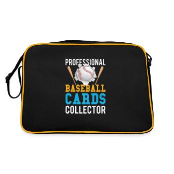 Cartes de baseball Joueur de baseball Cadeau de fan de baseball - Sac Retro - noir/or - Dos