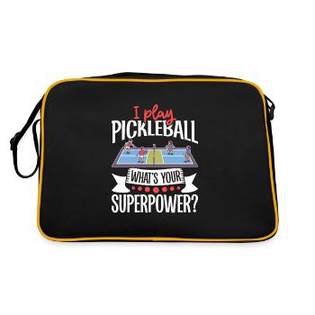 Pickleball Player Pickleball Paddle Pickleball - Retro Bag - black/gold - Back
