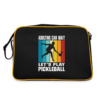 Pickleball Player Pickleball Paddle Pickleball - Retro Tasche - Schwarz/Gold - Hinten