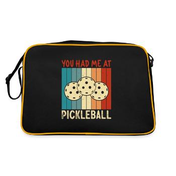 Pickleball Player Pickleball Paddle Pickleball - Retro Bag - black/gold - Back