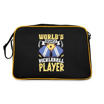 Pickleball Player Pickleball Paddle Pickleball - Retro Bag - black/gold - Back