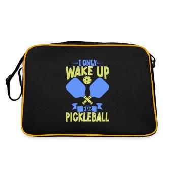 Pickleball Player Pickleball Paddle Pickleball - Retro Bag - black/gold - Back