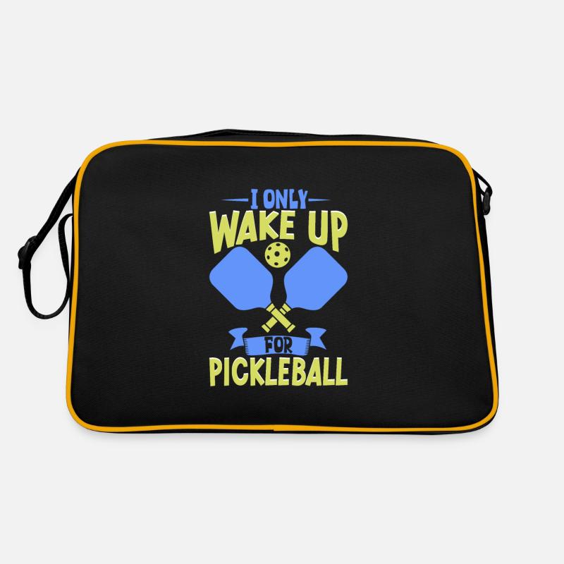 Pickleball Player Pickleball Paddle Pickleball - Retro Tasche - Schwarz/Gold