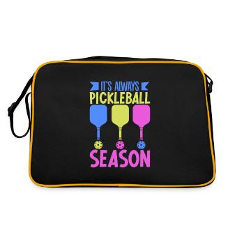Pickleball Player Pickleball Paddle Pickleball - Retro Bag - black/gold - Back