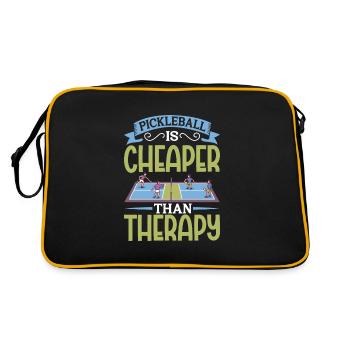 Pickleball Player Pickleball Paddle Pickleball - Retro Tasche - Schwarz/Gold - Hinten