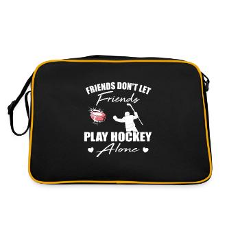 Friends don't let friends play Hockey Alone - Retro Bag - black/gold - Back