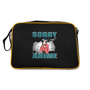 Désolé, je ne peux pas regarder Anime Introvert Girl Japan - Sac Retro - noir/or - Dos
