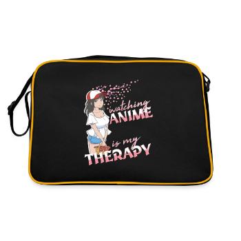 Regarder Anime est ma fille Thérapie Introverti Anime - Sac Retro - noir/or - Dos