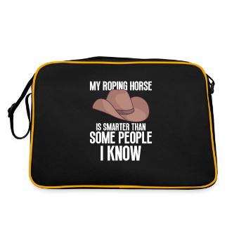 Cowboy Barn Bull Rider Rodeo Country Western - Sac Retro - noir/or - Dos