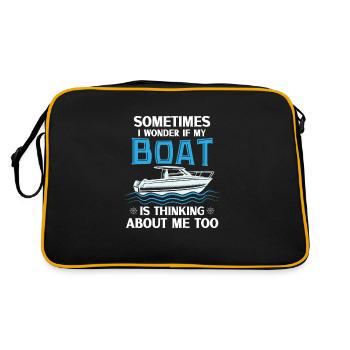 Bateau papa Capitaine Pontoon Sailor Croisière - Sac Retro - noir/or - Dos