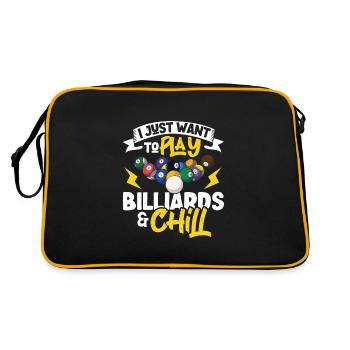 Pool Billiards Cue Sports Professional Pool Player - Retro Bag - black/gold - Back