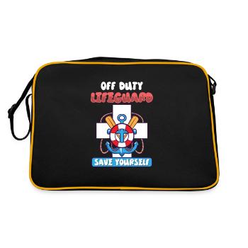 Swimmers Scuba Diving Pool Water Sports - Retro Bag - black/gold - Back
