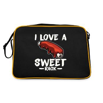 BBQ Spare Ribs Grill Smoker Meat Pork Rib - Retro Bag - black/gold - Back
