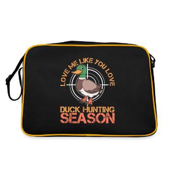 Duck Hunt Duck Hunter Bird Hunting Duck Hunting - Retro Tasche - Schwarz/Gold - Hinten