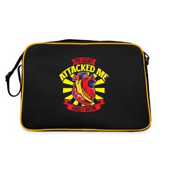 Heart Attack Open Heart Surgery Heart Surgery Gift - Retro Bag - black/gold - Back