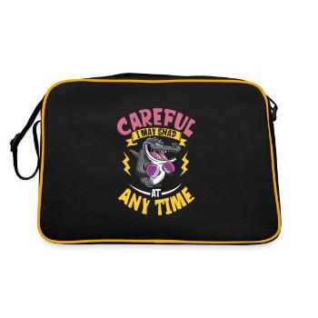 Alligator Crocodile Animal Reptile Zoo Lézard Love - Sac Retro - noir/or - Dos
