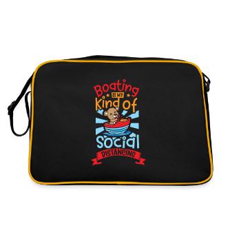 Bateau papa Capitaine Pontoon Sailor Croisière - Sac Retro - noir/or - Dos