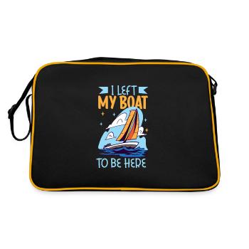 Bateau papa Capitaine Pontoon Sailor Croisière - Sac Retro - noir/or - Dos