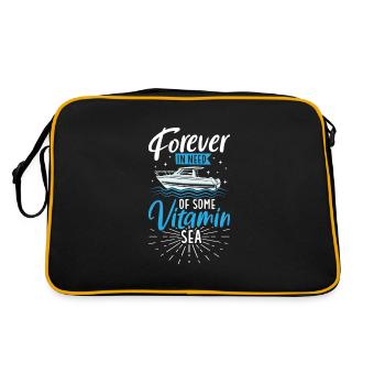 Bateau papa Capitaine Pontoon Sailor Croisière - Sac Retro - noir/or - Dos
