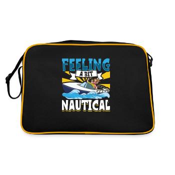 Bateau papa Capitaine Pontoon Sailor Croisière - Sac Retro - noir/or - Dos