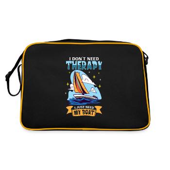 Bateau papa Capitaine Pontoon Sailor Croisière - Sac Retro - noir/or - Dos