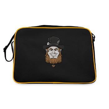Gothic Leprechaun Pisces Leprechaun Leprechaun mem - Retro Bag - black/gold - Back