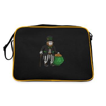 Gothic Leprechaun Pisces Leprechaun Leprechaun mem - Retro Bag - black/gold - Back