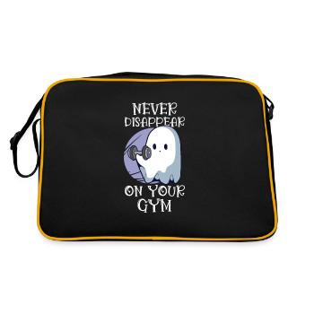 Bodybuilding Powerlifting Weightlifting Fitness - Retro Tasche - Schwarz/Gold - Hinten