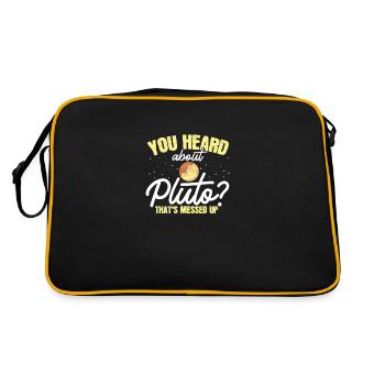 Avez-vous entendu parler de Pluton? C’est dingue - Sac Retro - noir/or - Dos