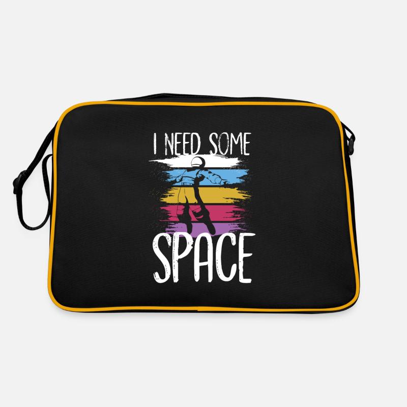 Solar System I Need Some Space Astronaut - Retro Bag - black/gold
