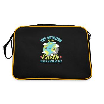 La rotation de la Terre fait vraiment ma journée - Sac Retro - noir/or - Dos