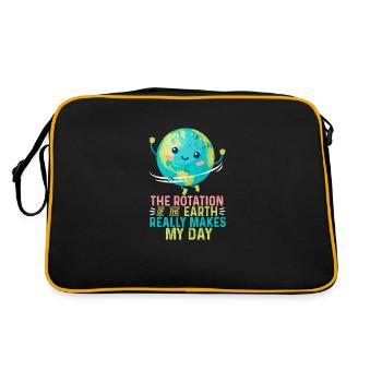 La rotation de la Terre fait vraiment ma journée - Sac Retro - noir/or - Dos