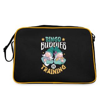 Jeu de cartes de bingo Grand-mère Joueur de bingo Cartes de bingo - Sac Retro - noir/or - Dos