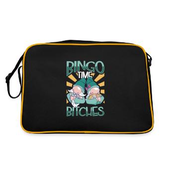 Jeu de cartes de bingo Grand-mère Joueur de bingo Cartes de bingo - Sac Retro - noir/or - Dos
