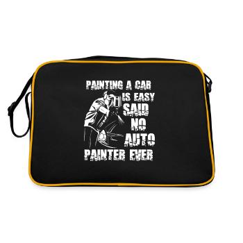 Car Painter Car Body Painter Car Mechanic - Retro Bag - black/gold - Back