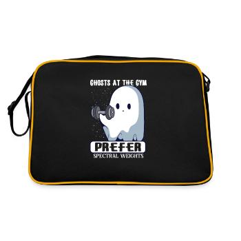 Bodybuilding Powerlifting Weightlifting Fitness - Retro Tasche - Schwarz/Gold - Hinten