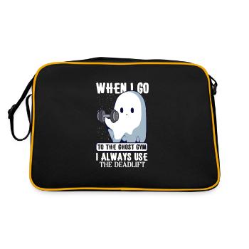 Bodybuilding Powerlifting Weightlifting Fitness - Retro Tasche - Schwarz/Gold - Hinten