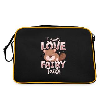 Beaver Fan Beaver Lovers Funny Beaver Gift - Retro Bag - black/gold - Back
