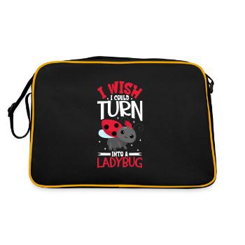 Ladybug Ladybug Entomology Insects - Retro Bag - black/gold - Back