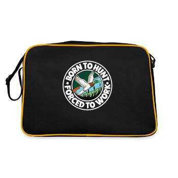 Chasse au canard Chasseur de canard Chasse aux oiseaux Chasse au canard - Sac Retro - noir/or - Dos