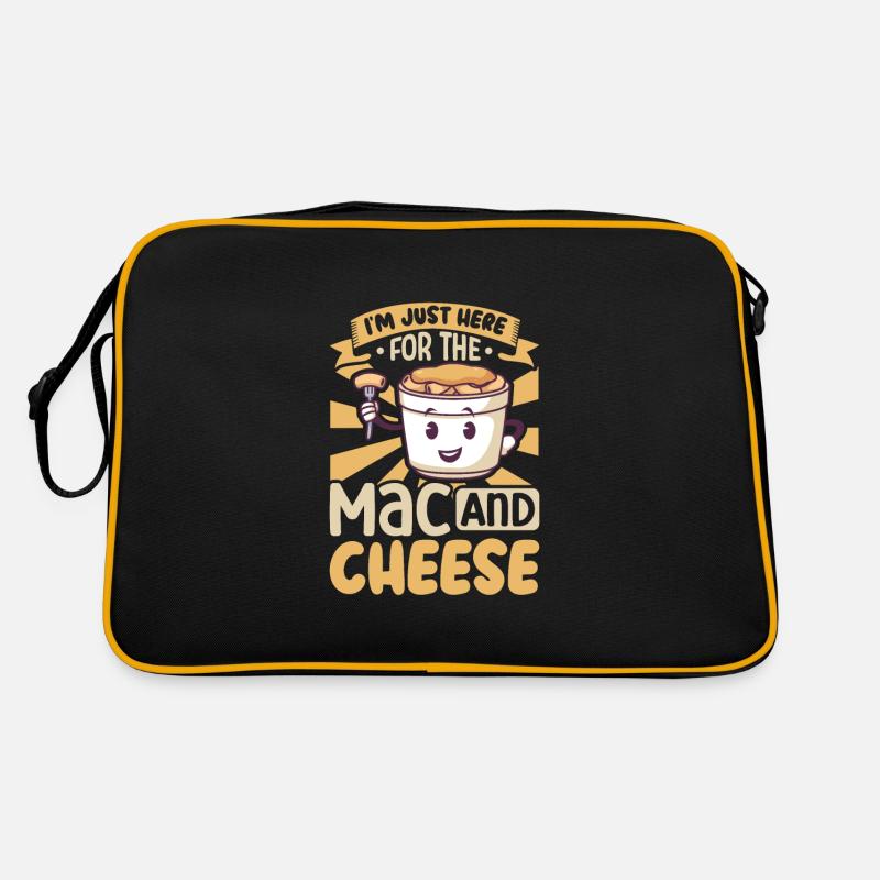 MAC AND CHEESE GIFT: powered by mac & cheese Retro Tasche