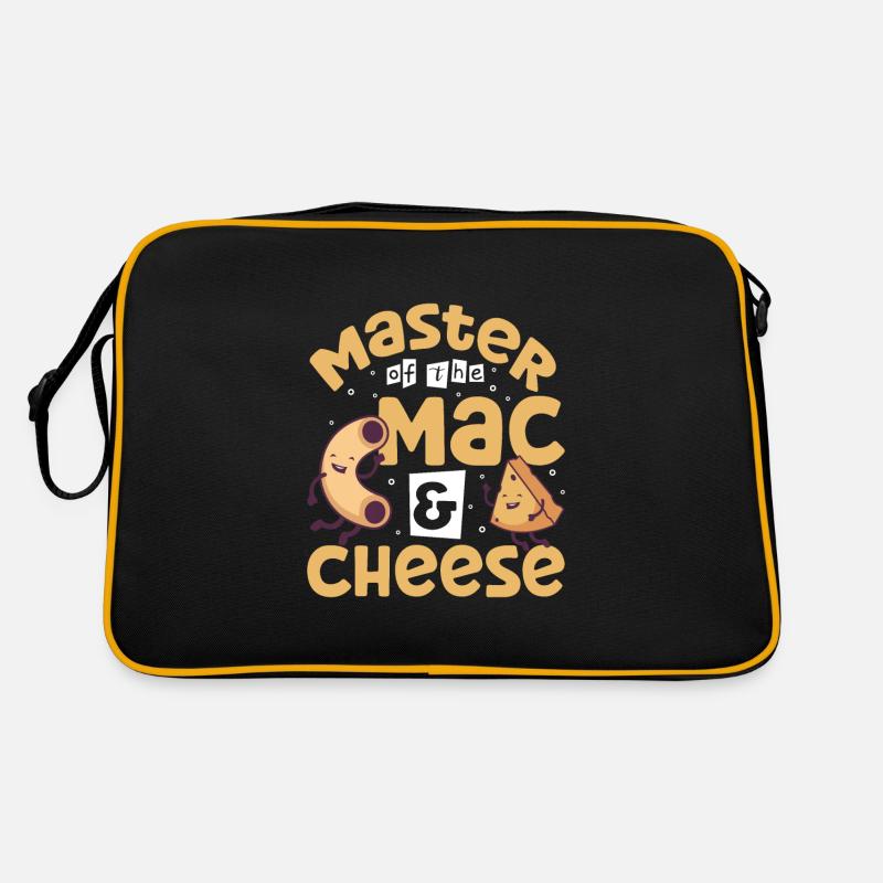 MAC AND CHEESE GIFT: powered by mac & cheese Retro Tasche