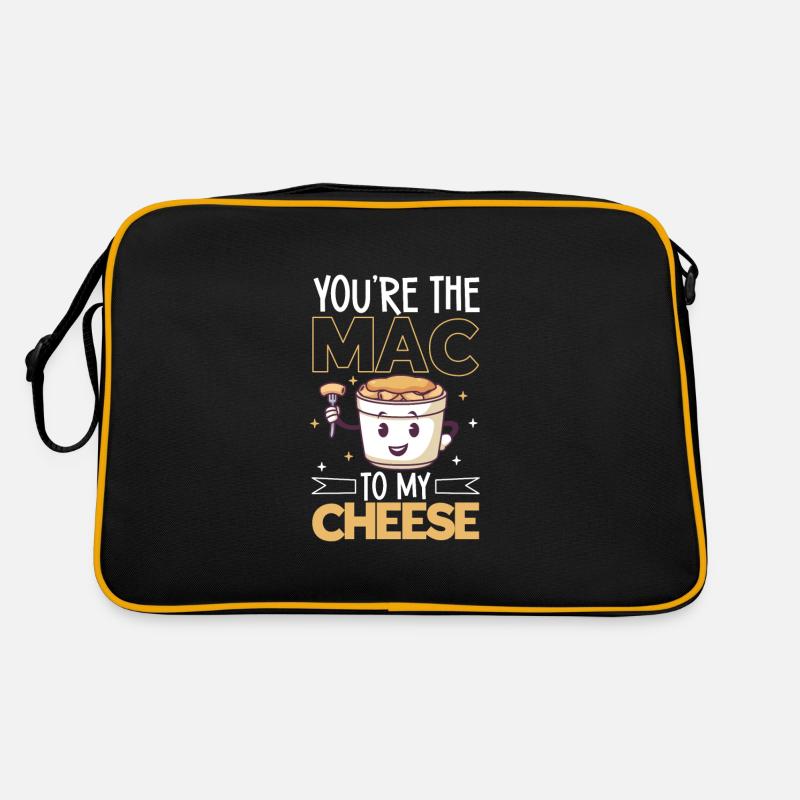 MAC AND CHEESE GIFT: powered by mac & cheese Retro Tasche