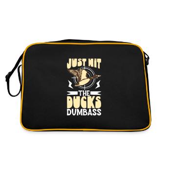 Duck Hunt Duck Hunter Bird Hunting Duck Hunting - Retro Tasche - Schwarz/Gold - Hinten