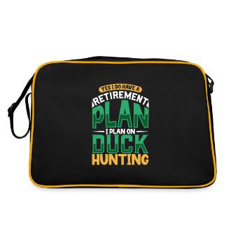 Duck Hunt Duck Hunter Bird Hunting Duck Hunting - Retro Tasche - Schwarz/Gold - Hinten
