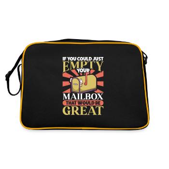 Postangestellte Postdame Postbote Post - Retro Tasche - Schwarz/Gold - Hinten