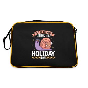 Postangestellte Postdame Postbote Post - Retro Tasche - Schwarz/Gold - Hinten